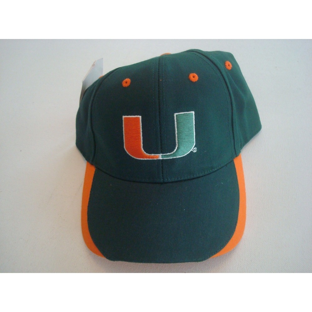 MIAMI HURRICANES CANES  BEACH GOLF strapback‎  DEADSTOCK HAT CAP VINTAGE P4
